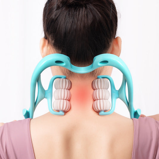 6-Wheel Neck & Body Massager with Jade Scraping Tool
