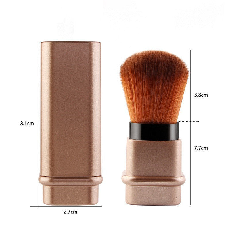 Portable Single Makeup Brush – Gold or Silver