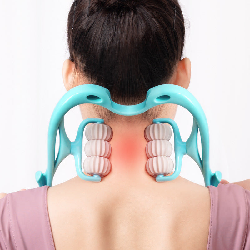 6-Wheel Neck & Body Massager with Jade Scraping Tool