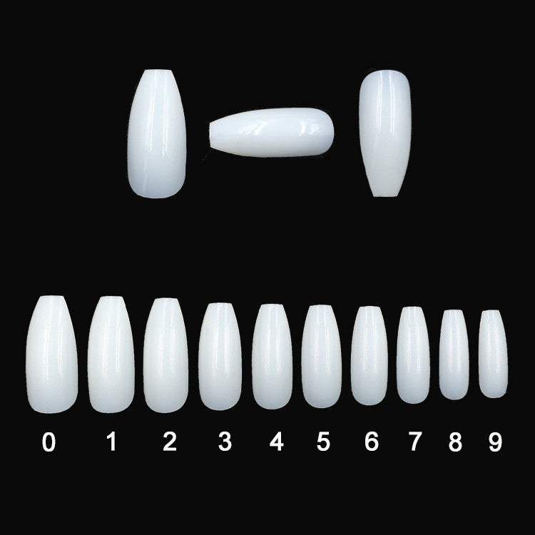 500 Clear Natural Fake Nails – 10 Sizes