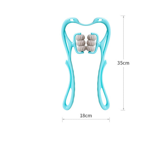 6-Wheel Neck & Body Massager with Jade Scraping Tool